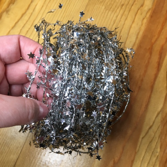 Silver Mini Star Wire Garland Shapeable Wired Decor - Picture 4 of 10